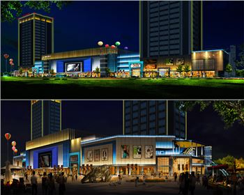 青海樓體亮化-正上新世界商業樓亮化工程