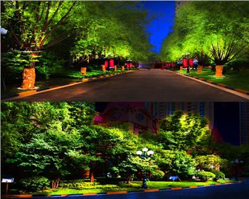 湖北小區廣場節日亮化