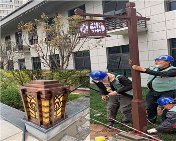 西安小區(qū)庭院燈、柱頭燈項(xiàng)目案例  陜西蘭光路燈廠產(chǎn)品